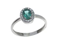 Ring Guerretta Gioielli Woman Anello Con Smeraldo in White Gold Smeraldo 0.39 Ct ABSM044-14 - ABSM044-14